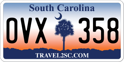 SC license plate OVX358