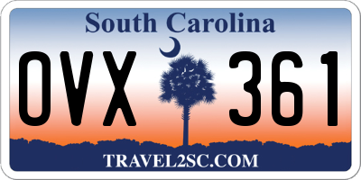 SC license plate OVX361