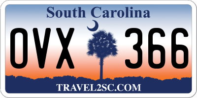 SC license plate OVX366
