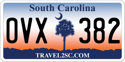 SC license plate OVX382