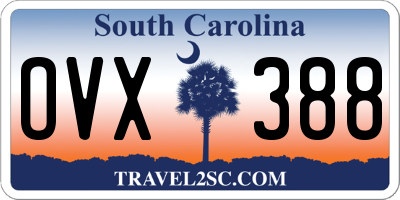 SC license plate OVX388