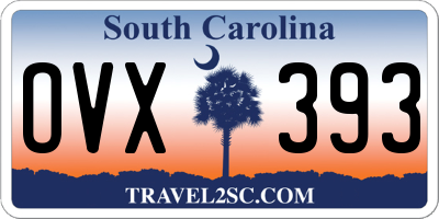 SC license plate OVX393