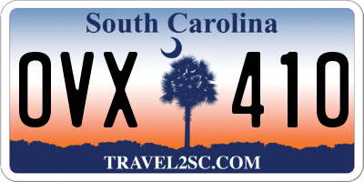 SC license plate OVX410