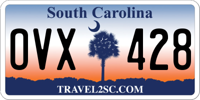 SC license plate OVX428