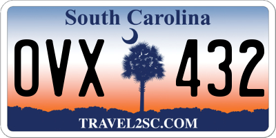 SC license plate OVX432