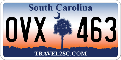 SC license plate OVX463