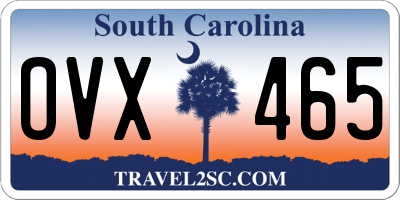 SC license plate OVX465