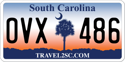 SC license plate OVX486