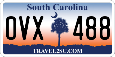 SC license plate OVX488