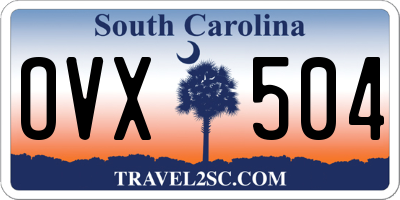 SC license plate OVX504