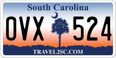 SC license plate OVX524