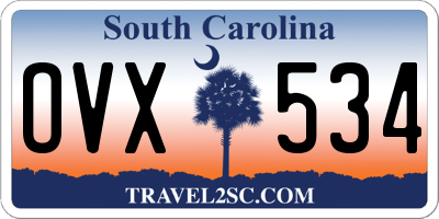 SC license plate OVX534