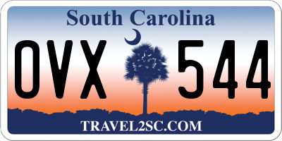 SC license plate OVX544