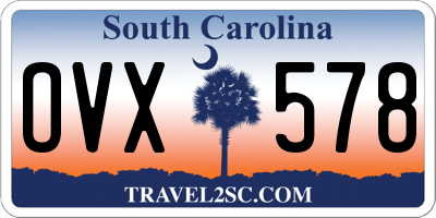 SC license plate OVX578