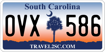 SC license plate OVX586