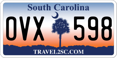 SC license plate OVX598