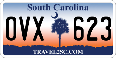 SC license plate OVX623