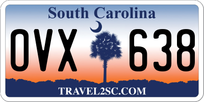 SC license plate OVX638