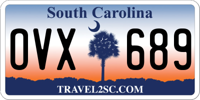 SC license plate OVX689