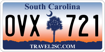 SC license plate OVX721