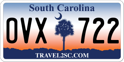 SC license plate OVX722