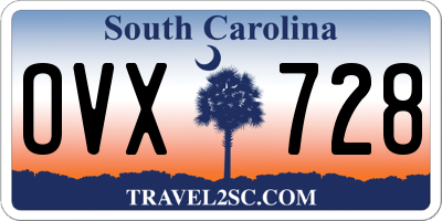 SC license plate OVX728