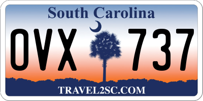 SC license plate OVX737