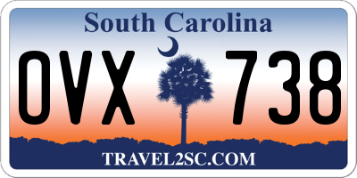 SC license plate OVX738