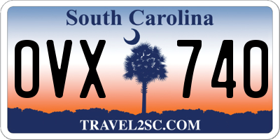 SC license plate OVX740