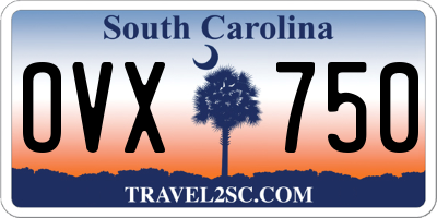 SC license plate OVX750