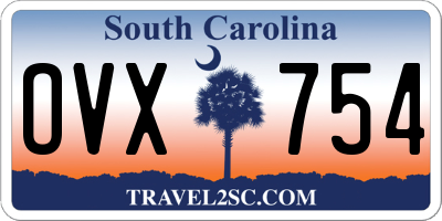 SC license plate OVX754