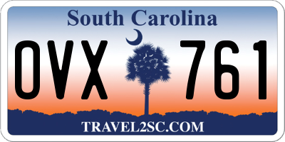 SC license plate OVX761