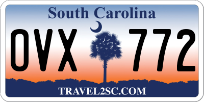 SC license plate OVX772