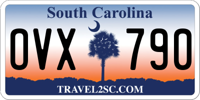 SC license plate OVX790