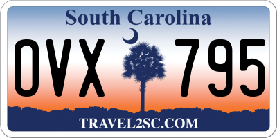 SC license plate OVX795