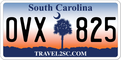 SC license plate OVX825