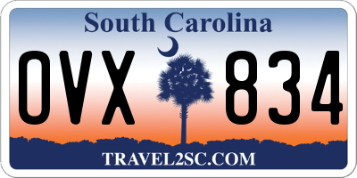 SC license plate OVX834