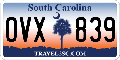 SC license plate OVX839
