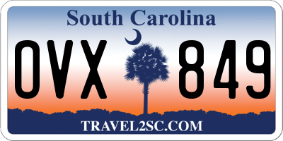 SC license plate OVX849