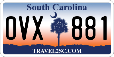 SC license plate OVX881