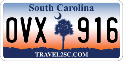 SC license plate OVX916