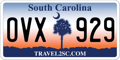 SC license plate OVX929