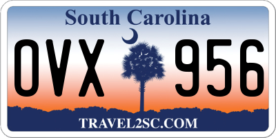 SC license plate OVX956