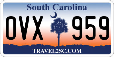 SC license plate OVX959