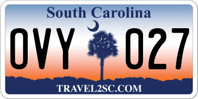 SC license plate OVY027