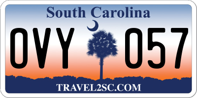 SC license plate OVY057