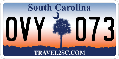 SC license plate OVY073