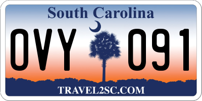 SC license plate OVY091