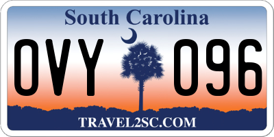 SC license plate OVY096