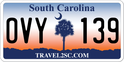 SC license plate OVY139